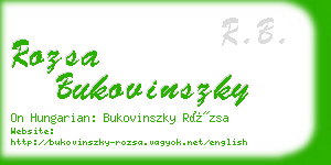 rozsa bukovinszky business card
